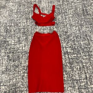 Red bandage two piece set